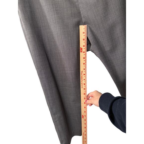 NWT! Nili Lotan 6 Iconic $495 Virgin Wool Paris Pants Drop Crotch Slouchy Gray - Picture 7 of 10